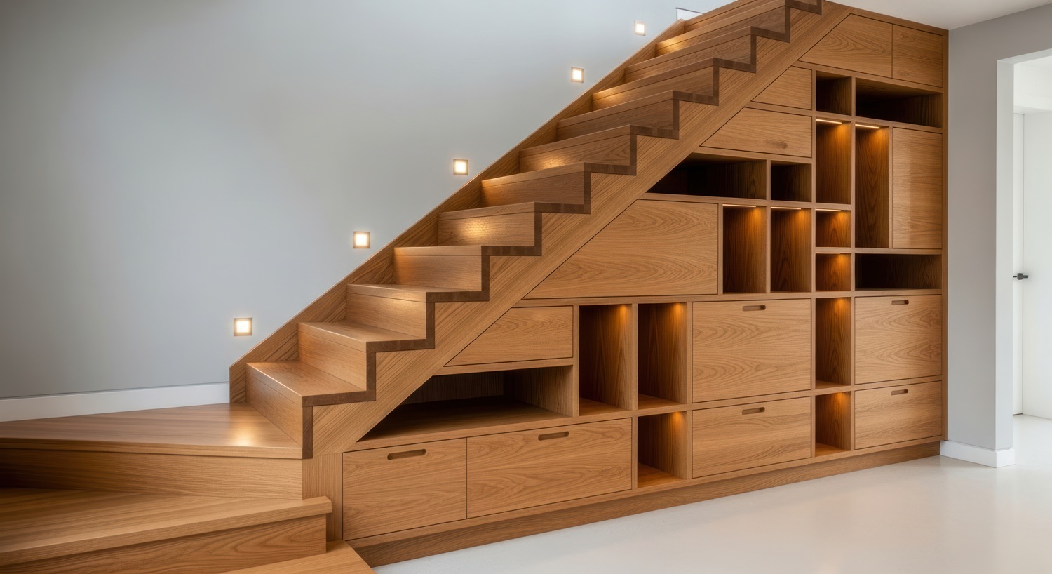 furniture maker London custom storage staircase design