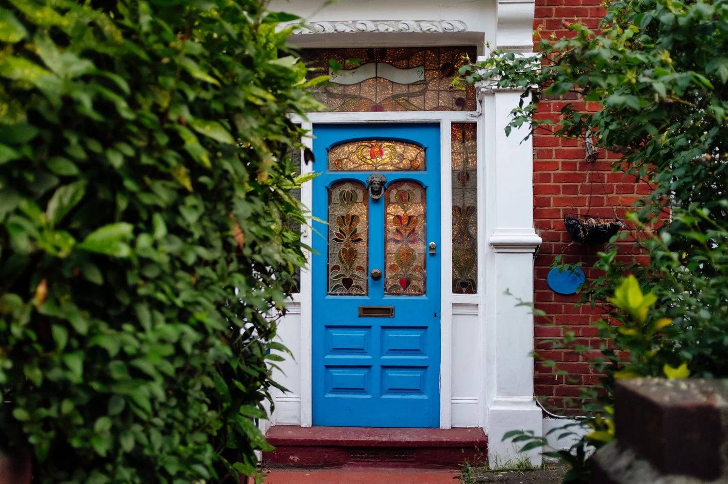 Blue victorian bespoke front doors London