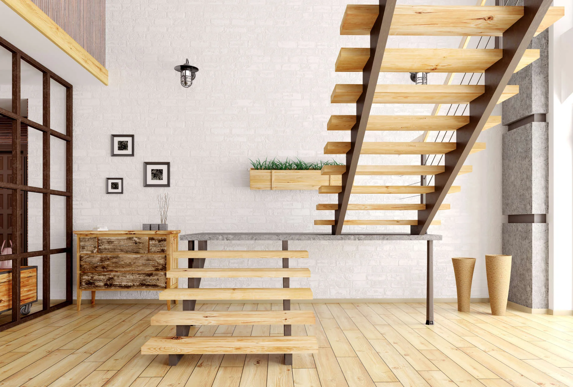 Modern interior with bespoke staircase London