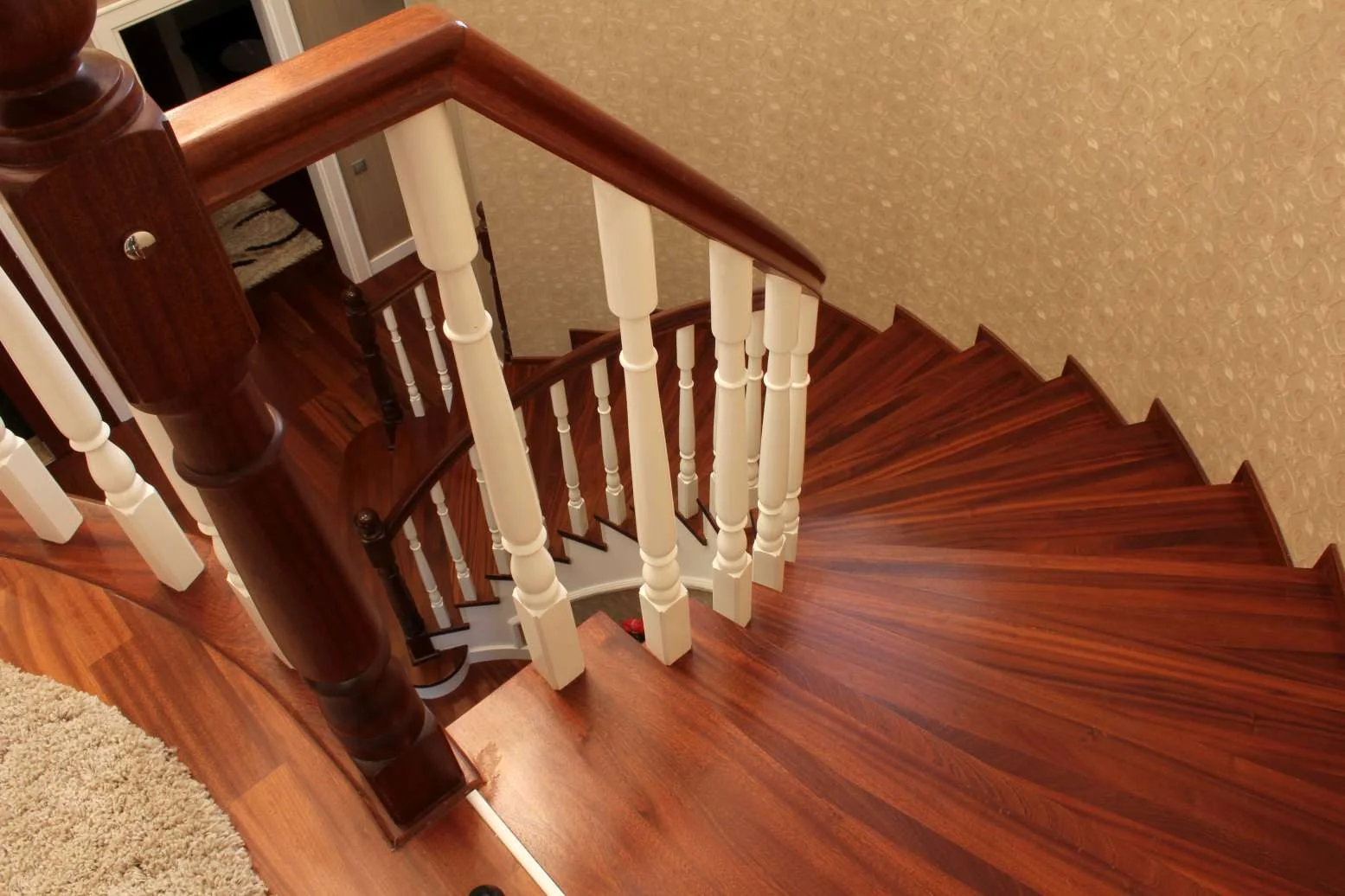 beautiful new bespoke staircase London with retro handrail